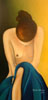 Bent But Not Broken, a framed oil painting of a woman saddened by the loss of a breast but still consoled by the beauty of her body and her life.